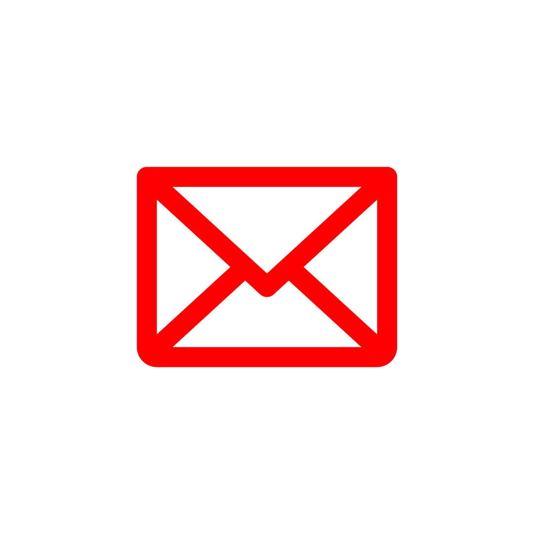 circular email icon with white background